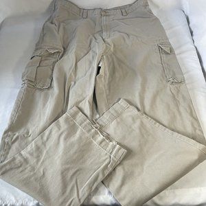 Timberland 38x32 Cargo Pants Flat Front Camping Hiking Tan